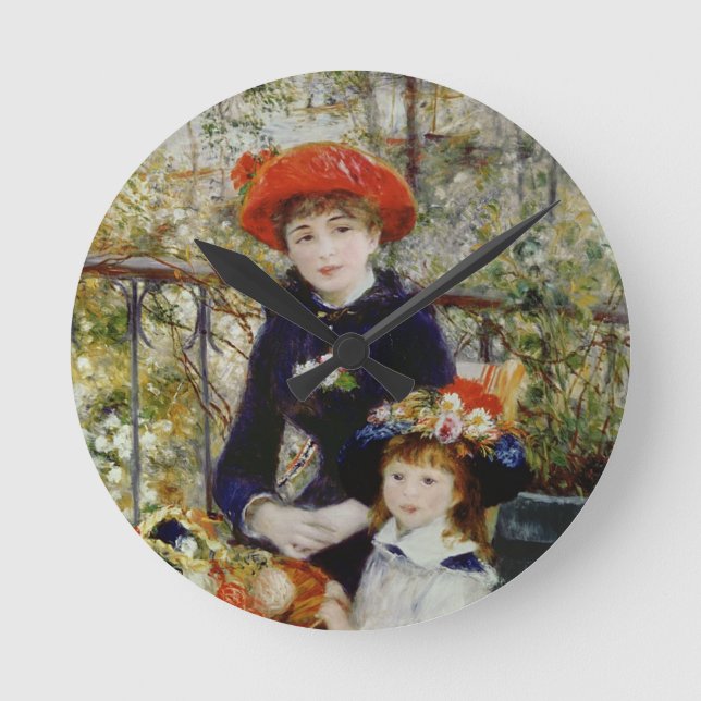 Pierre A Renoir | Two Sisters, or On The Terrace Round Clock (Front)