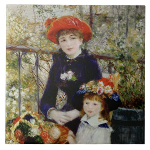Pierre A Renoir Two Sisters, or On The Terrace Tile