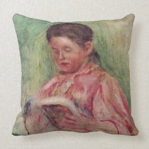 Pierre A Renoir Woman Reading Cushion