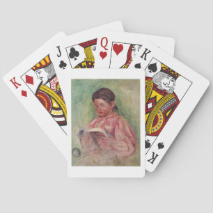 Pierre A Renoir Woman Reading Playing Cards