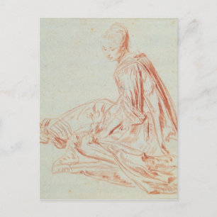 Pierre A Renoir   Woman Smiling Postcard