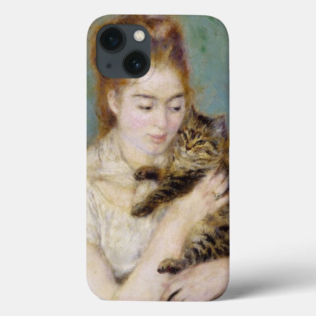 Pierre A Renoir | Woman with a Cat Case-Mate iPhone Case (Back)