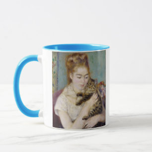 Pierre A Renoir Woman with a Cat Mug