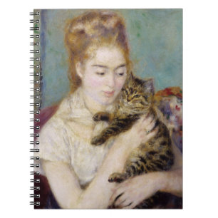 Pierre A Renoir Woman with a Cat Notebook
