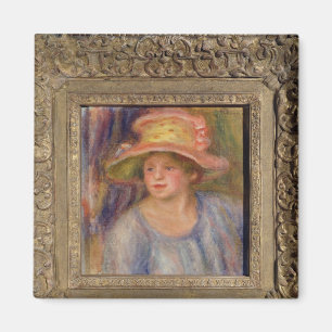 Pierre A Renoir Woman with a Hat Magnet
