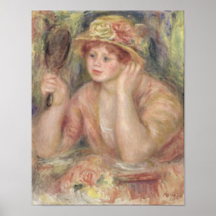 Pierre A Renoir Woman with a Mirror Poster