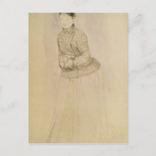 Pierre A Renoir Woman with a Muff Postcard