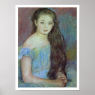 Pierre A Renoir   Young girl with blue eyes Poster