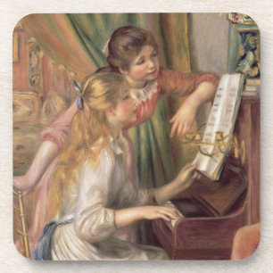 Pierre A Renoir Young Girls at the Piano Coaster
