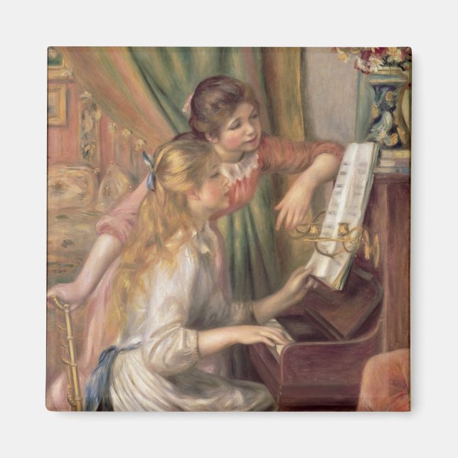 Pierre A Renoir | Young Girls at the Piano Magnet (Front)