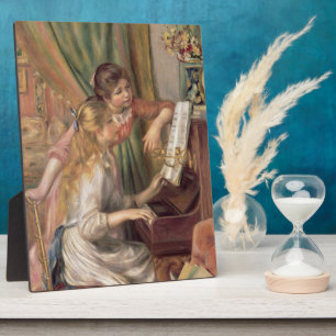 Pierre A Renoir Young Girls at the Piano Plaque