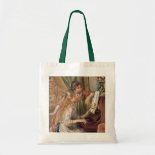 Pierre A Renoir Young Girls at the Piano Tote Bag