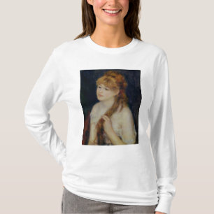 Pierre A Renoir   Young Woman Braiding her Hair T-Shirt