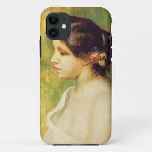 Pierre A Renoir Young Woman with Flowers at Ear iPhone 11 Case