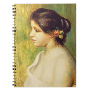 Pierre A Renoir Young Woman with Flowers at Ear Notebook