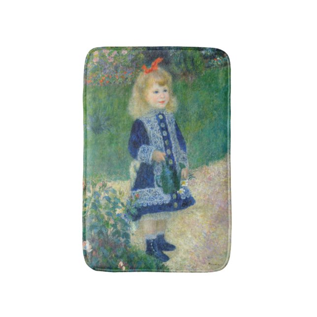 Pierre-Auguste Renoir - A Girl with a Watering Can Bath Mat (Front Vertical)