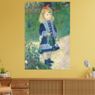 Pierre Auguste Renoir A Girl with a Watering Can Canvas Print