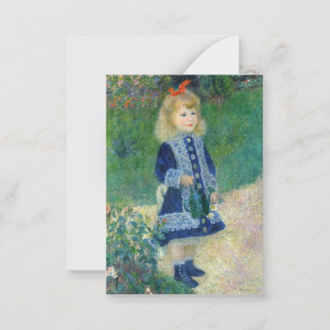 Pierre-Auguste Renoir - A Girl with a Watering Can Card (Front)