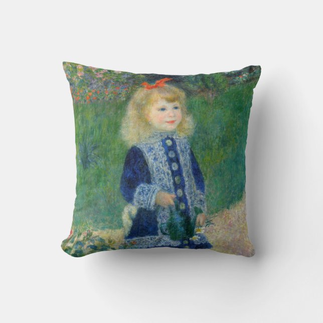 Pierre-Auguste Renoir - A Girl with a Watering Can Cushion (Front)
