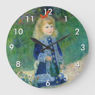 Pierre-Auguste Renoir - A Girl with a Watering Can Large Clock