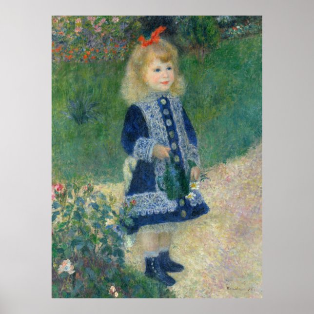 Pierre Auguste Renoir A Girl with a Watering Can Poster (Front)