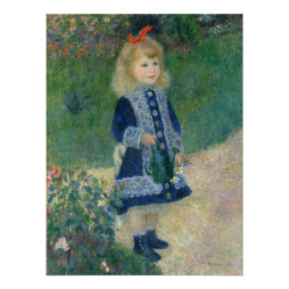 Pierre Auguste Renoir A Girl with a Watering Can Poster