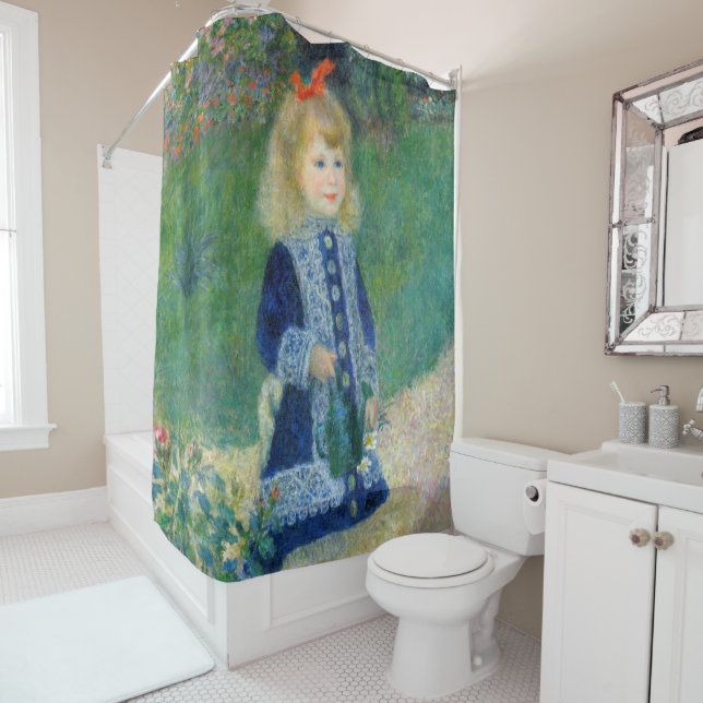 Pierre-Auguste Renoir - A Girl with a Watering Can Shower Curtain (In Situ)