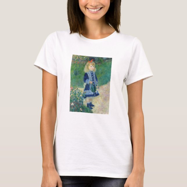 Pierre-Auguste Renoir - A Girl with a Watering Can T-Shirt (Front)