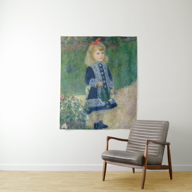 Pierre Auguste Renoir A Girl with a Watering Can Tapestry (In Situ)