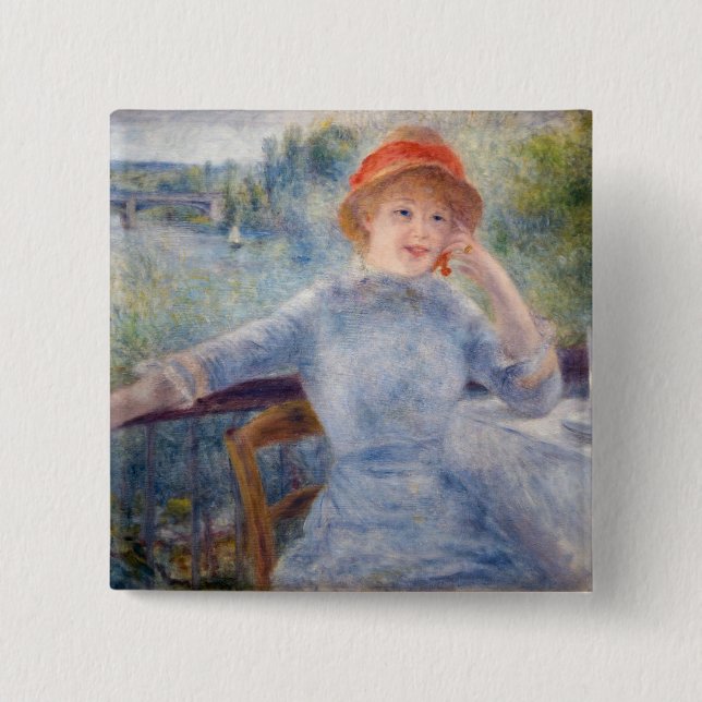 Pierre Auguste Renoir - Alphonsine Fournaise 15 Cm Square Badge (Front)