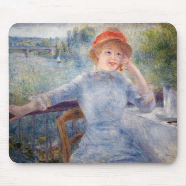 Pierre Auguste Renoir - Alphonsine Fournaise Mouse Pad (Front)