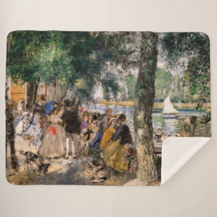 Pierre-Auguste Renoir - Bathing on the Seine Sherpa Blanket