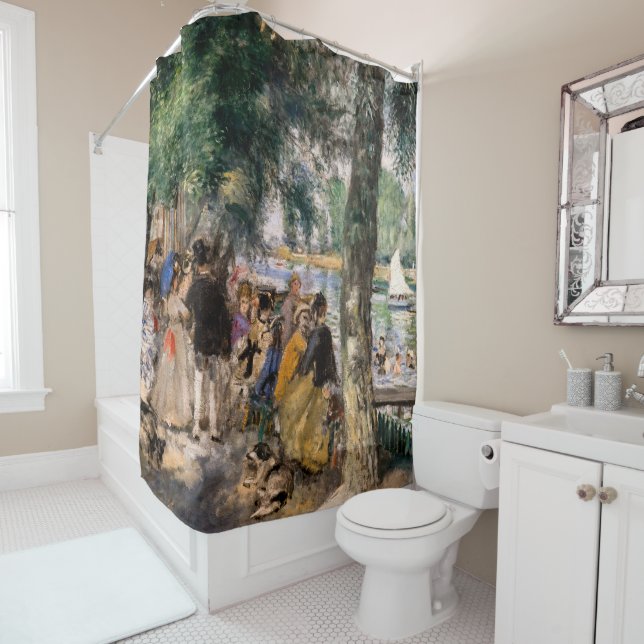 Pierre-Auguste Renoir - Bathing on the Seine Shower Curtain (In Situ)