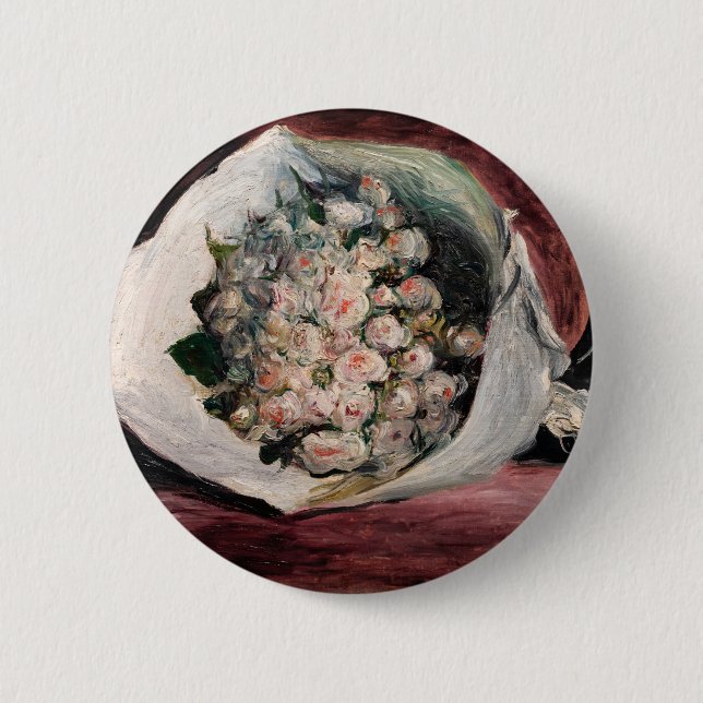 Pierre-Auguste Renoir - Bouquet in a Box 6 Cm Round Badge (Front)