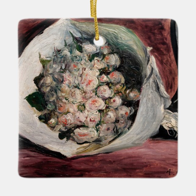 Pierre-Auguste Renoir - Bouquet in a Box Ceramic Ornament (Front)