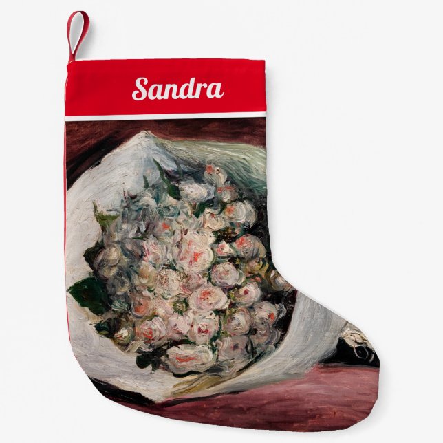 Pierre-Auguste Renoir - Bouquet in a Box Small Christmas Stocking (Front)