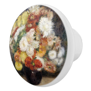 Pierre-Auguste Renoir Bouquet of Chrysanthemums Ceramic Knob
