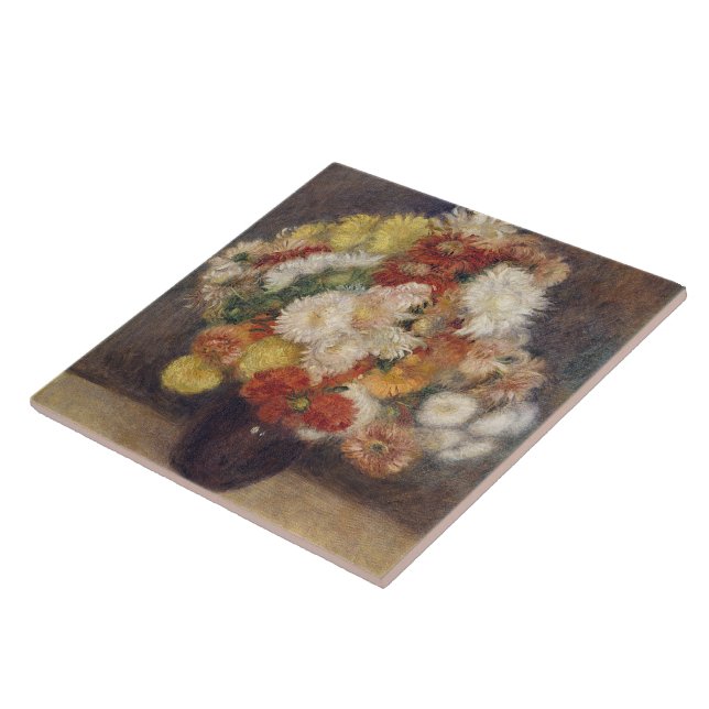  Pierre Auguste Renoir Bouquet of Chrysanthemums   Ceramic Tile (Side)