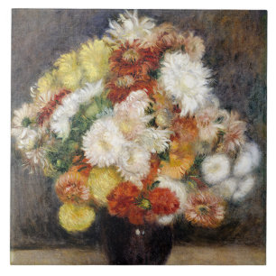 Pierre-Auguste Renoir Bouquet of Chrysanthemums    Ceramic Tile