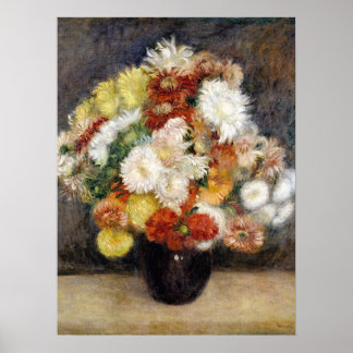 Pierre-Auguste Renoir Bouquet of Chrysanthemums Poster