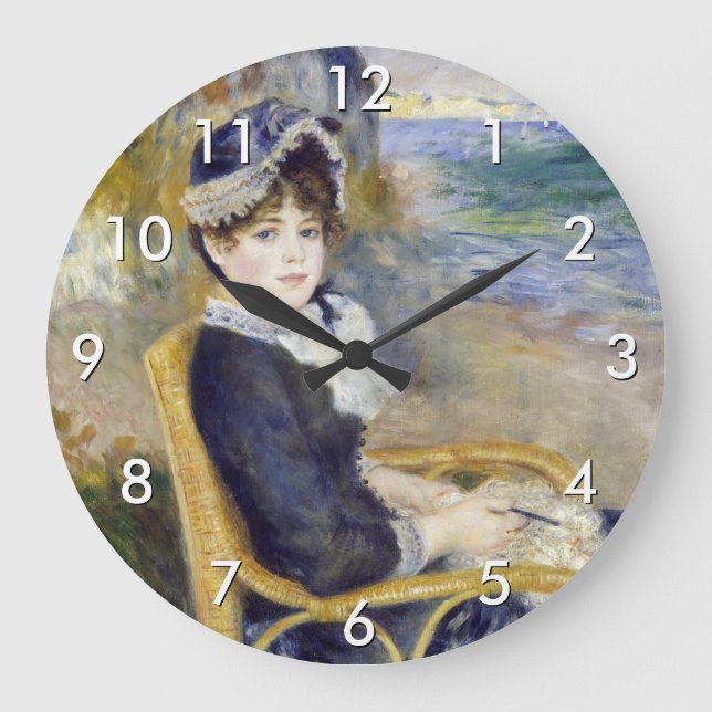 Pierre-Auguste Renoir - By the Seashore Large Clock (Front)
