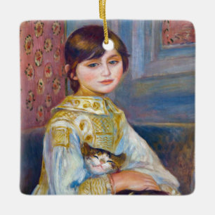 Pierre-Auguste Renoir - Child with Cat Ceramic Ornament