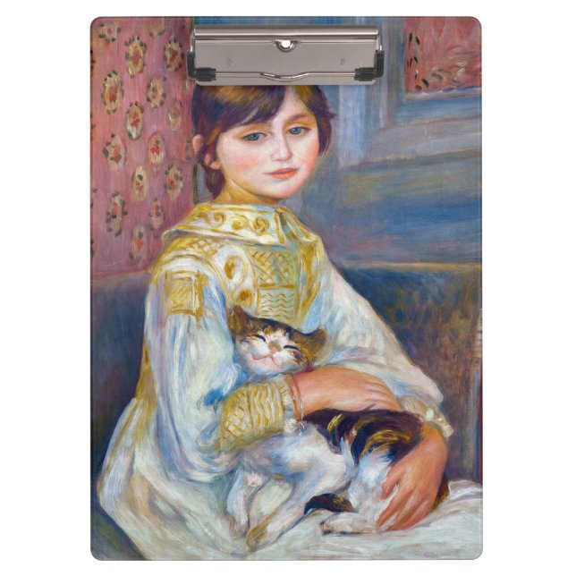 Pierre-Auguste Renoir - Child with Cat Clipboard (Front)