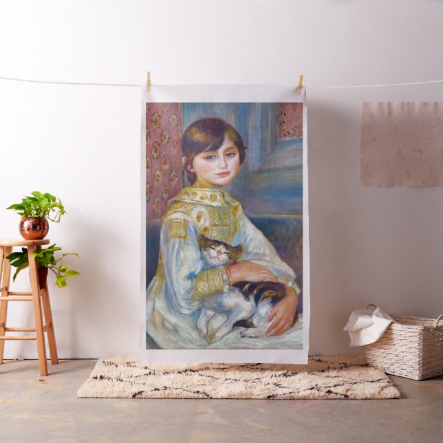 Pierre-Auguste Renoir - Child with Cat Fabric (In Situ)