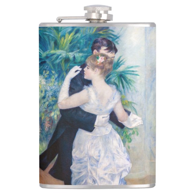 Pierre-Auguste Renoir - City Dance Hip Flask (Front)