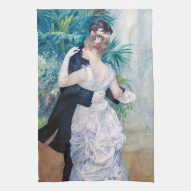 Pierre-Auguste Renoir - City Dance Tea Towel (Vertical)