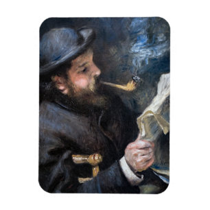 Pierre-Auguste Renoir - Claude Monet Reading Magnet