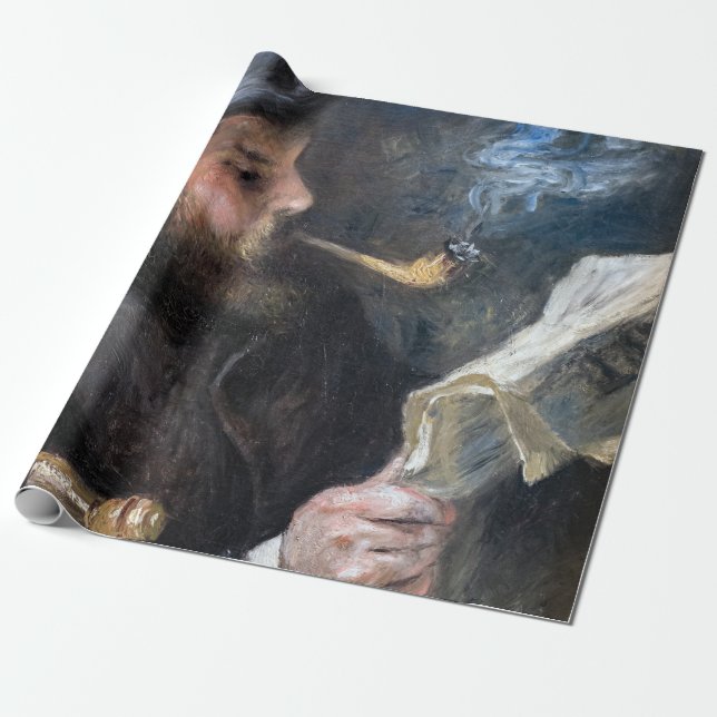 Pierre-Auguste Renoir - Claude Monet Reading Wrapping Paper (Unrolled)