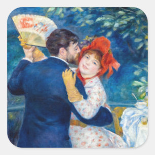 Pierre-Auguste Renoir - Country Dance Square Sticker