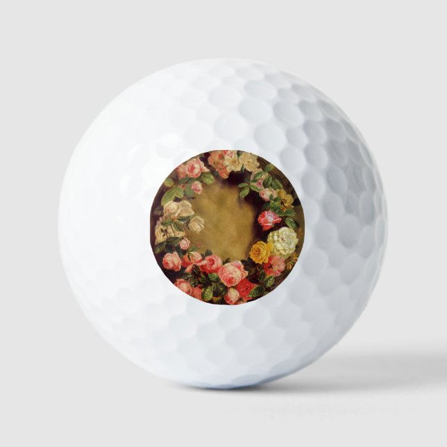 Pierre-Auguste Renoir - Crown of Roses   Golf Balls (Front)